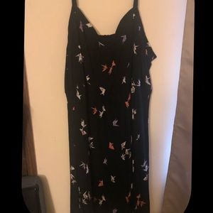 Torrid BLACK ORIGAMI CRANE CHALLIS MINI DRESS 3x